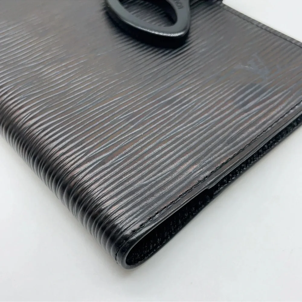 Authentic Louis Vuitton Epi Noir Agenda PM R20092 Day Palnner W/Box GUC